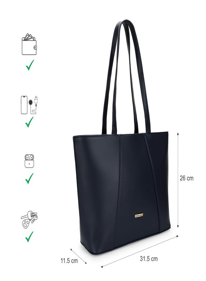 Fastrack Women's Spacious Everyday Tote Bag with Side Zip Pocket | Fits Upto 14" Laptop | Roomy Interior with Inner Zip and Slip Pockets | Comfortable Shoulder Straps | Trendy Women's Handbags - Image 4